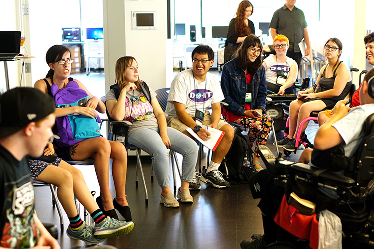 UW DO-IT Scholars participating in a tour and overview of the CSNE