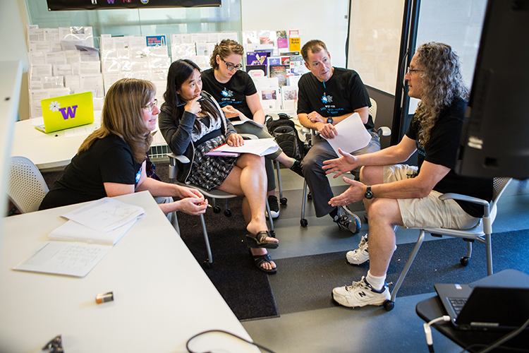 RET participants in group meeting at the CSNE