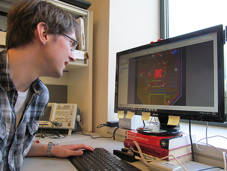 Jeffrey Herron at work in the UW BioRobotics Lab