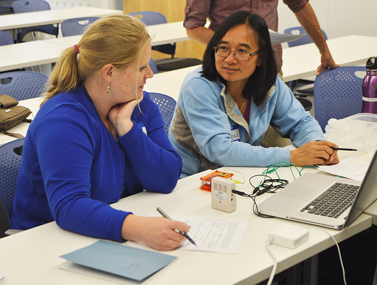 RET participants, Alexandra Pike and Phelena Pang, at the CSNE