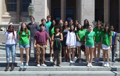 YSP-REACH students in front of Suzzallo Library on the UW Seattle campus.